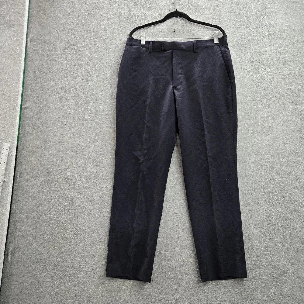 Banana Republic Men Pants 32X32 Navy Marzotto Super 120 Wool Dress READ